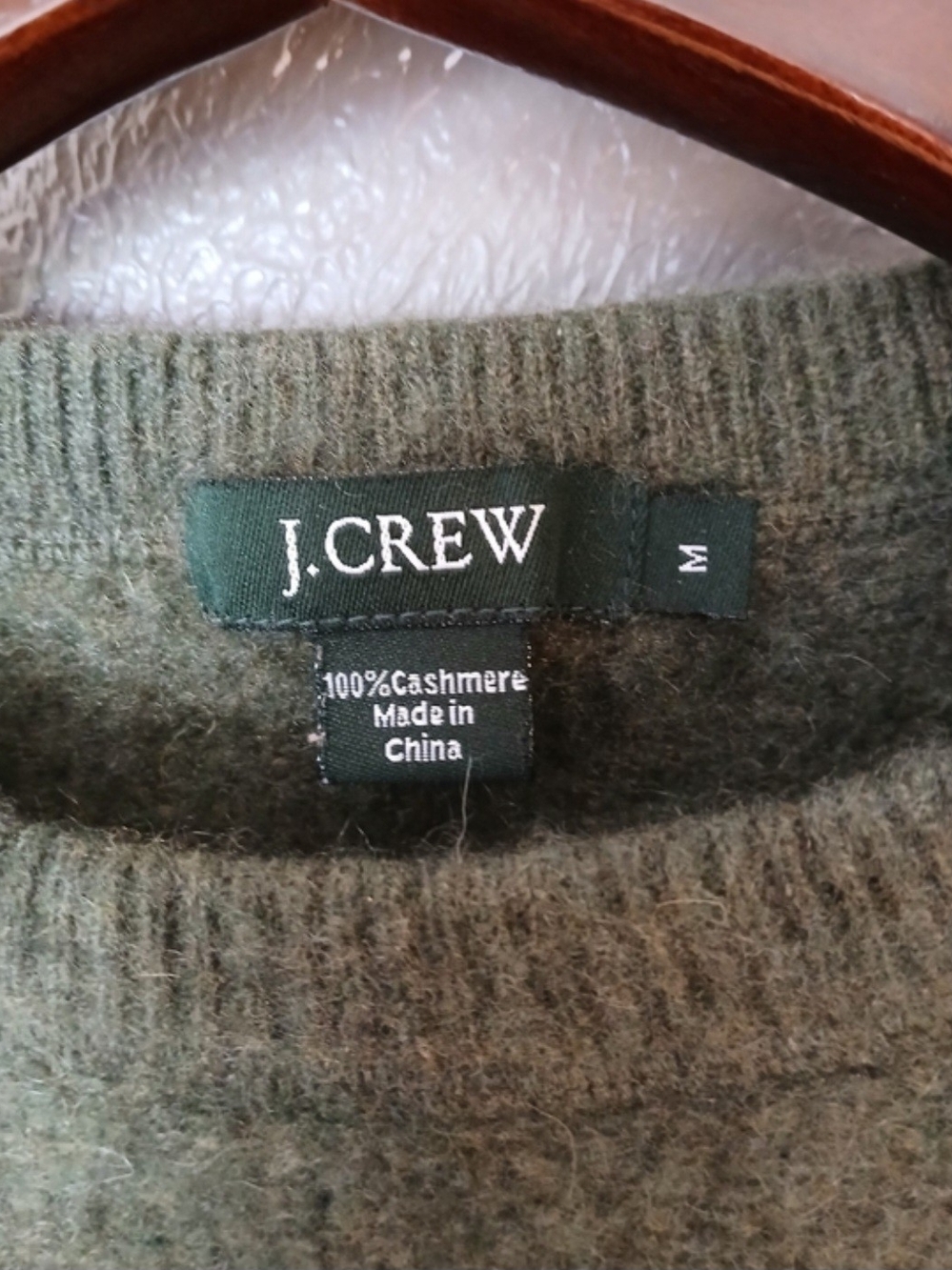 J. Crew Womans Olive Crewneck Sweater-Medium - Picture 2 of 3